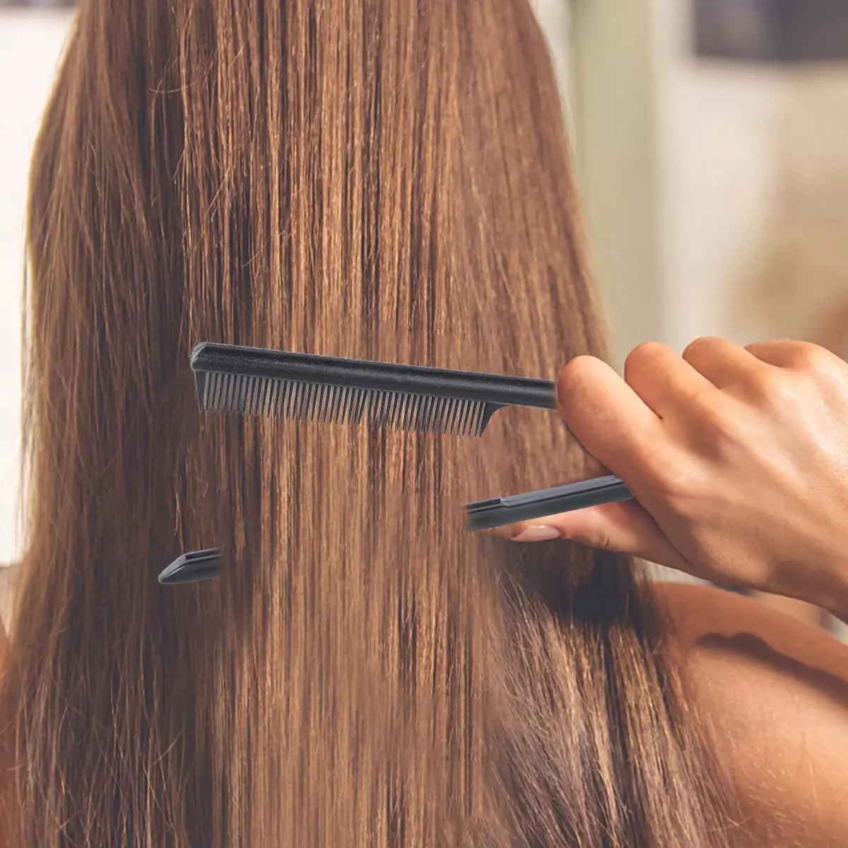 V Shaped Hair Straightening Comb Professional Styling Splint Clip