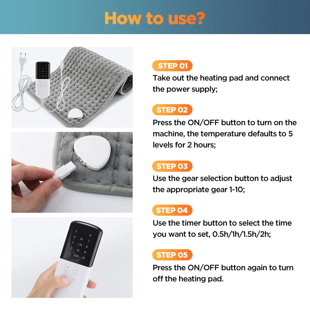 Electric Heating Pad 60x30cm Warm Thermal Mat