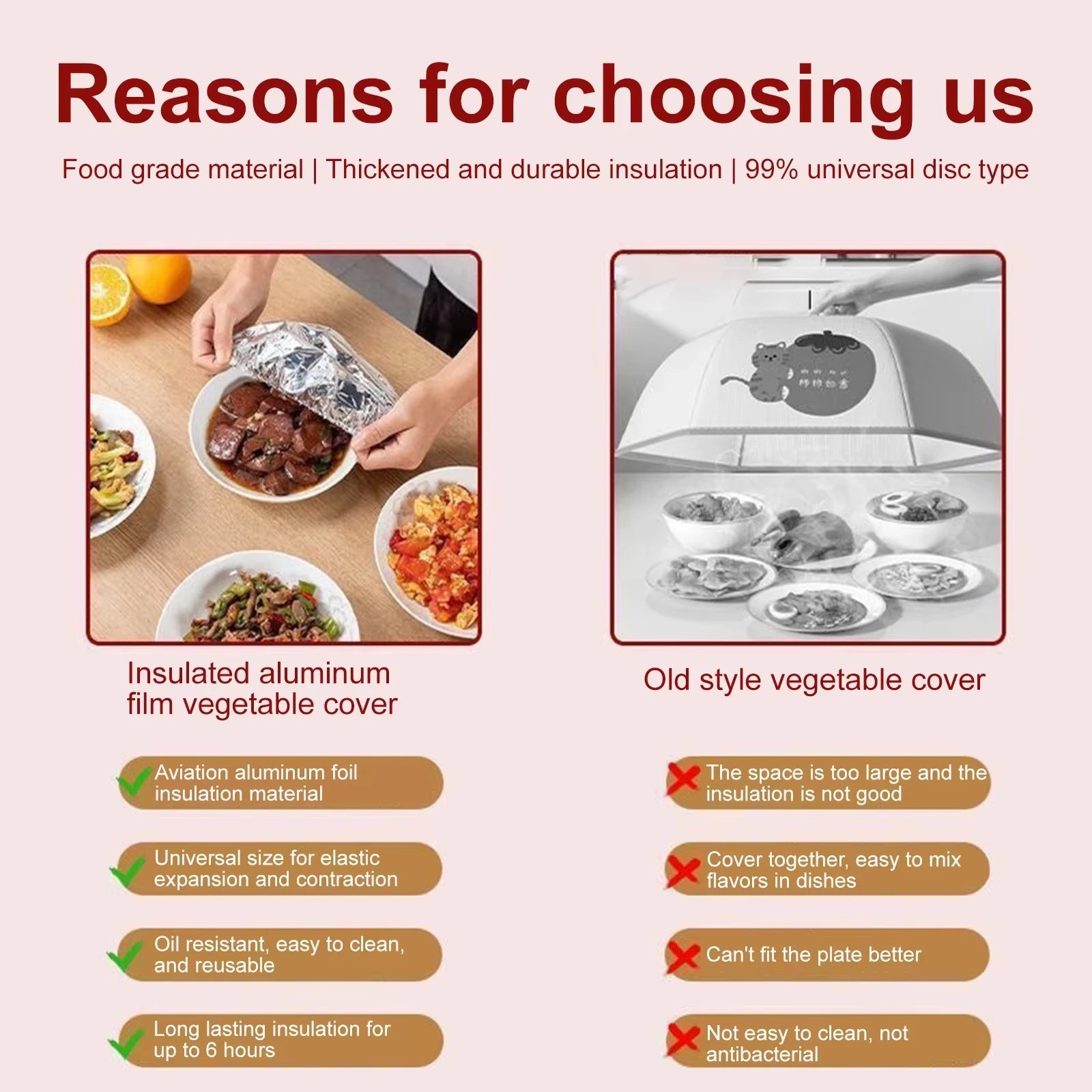 Reusable Aluminum Foil Bowl Covers Food Storage Wraps for Oven Picnic