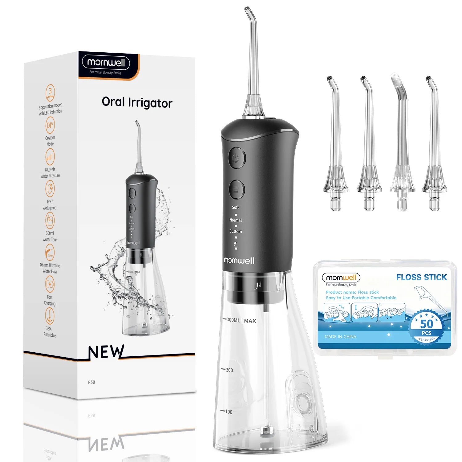 Water Flosser Teeth Cleaner Rechargeable Oral Irrigator - 15