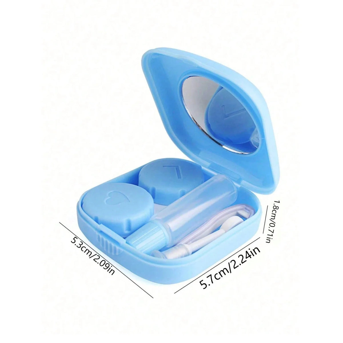 Portable Contact Lens Case Kit with Mirror Travel Storage Box