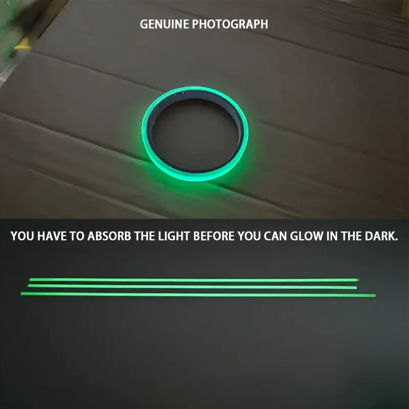 Luminous Safety Tape Glow in the Dark Fluorescent Warning Adhesive - 6