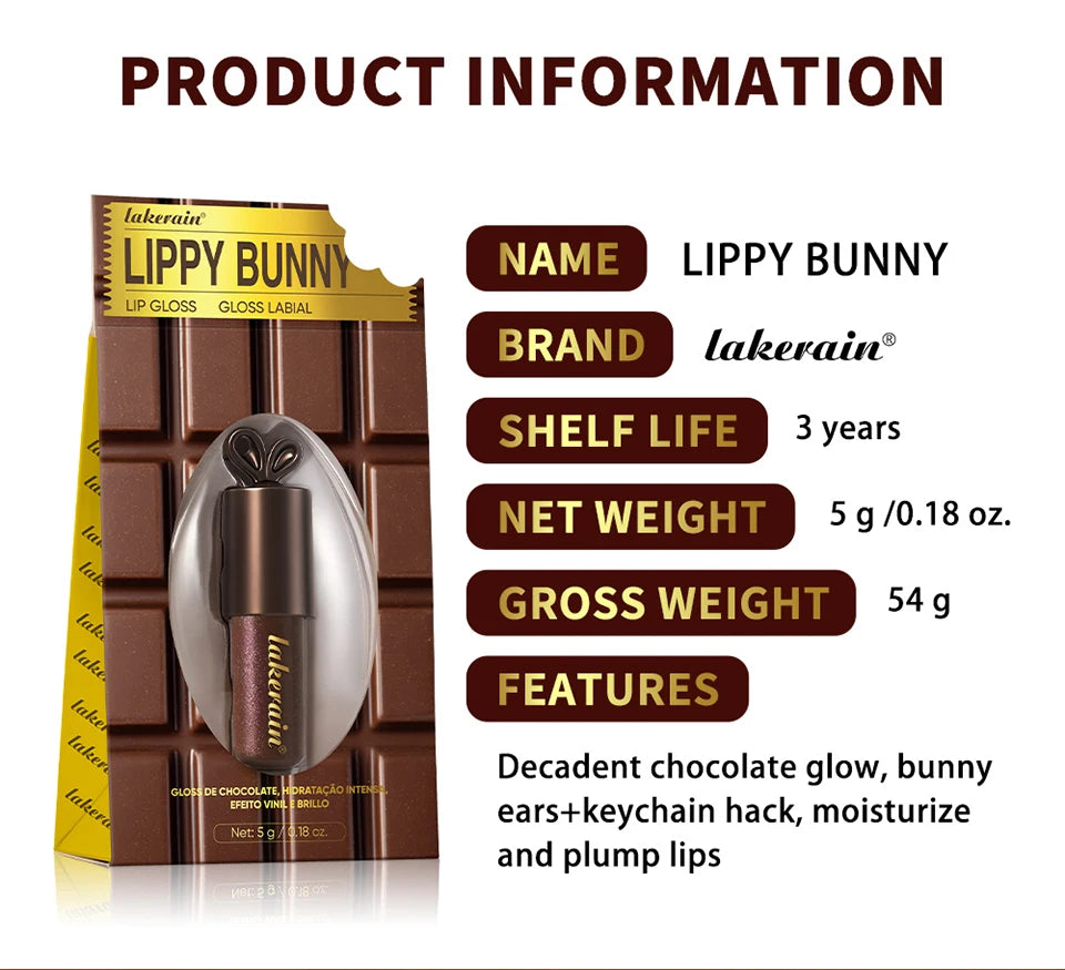 Honey Chocolate Lip Gloss Set Moisturizing Lip Oil Plumper - 31