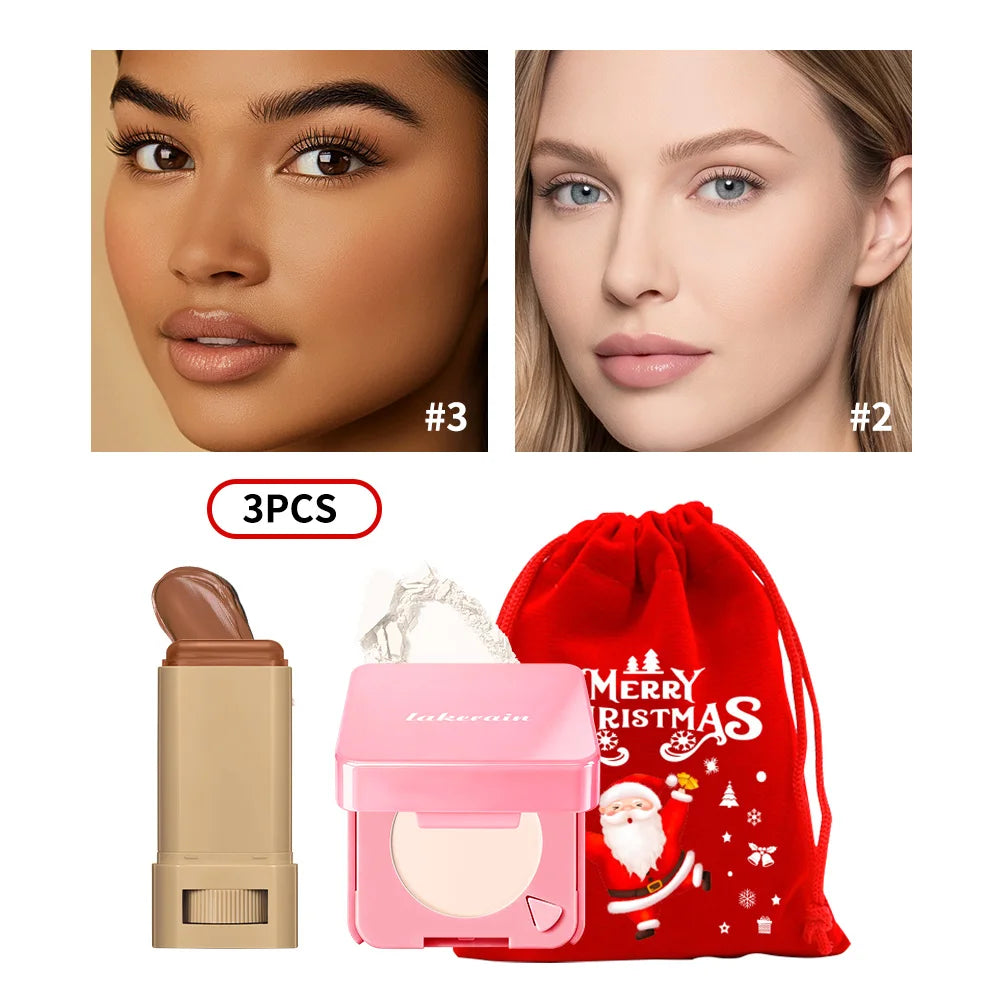 Lakerain Matte Foundation Stick and Pressed Setting Powder Kit - 36
