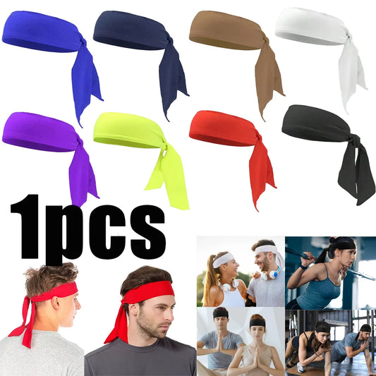 Unisex Sweatband Sports Headband Moisture Wicking Athletic Hair Tie
