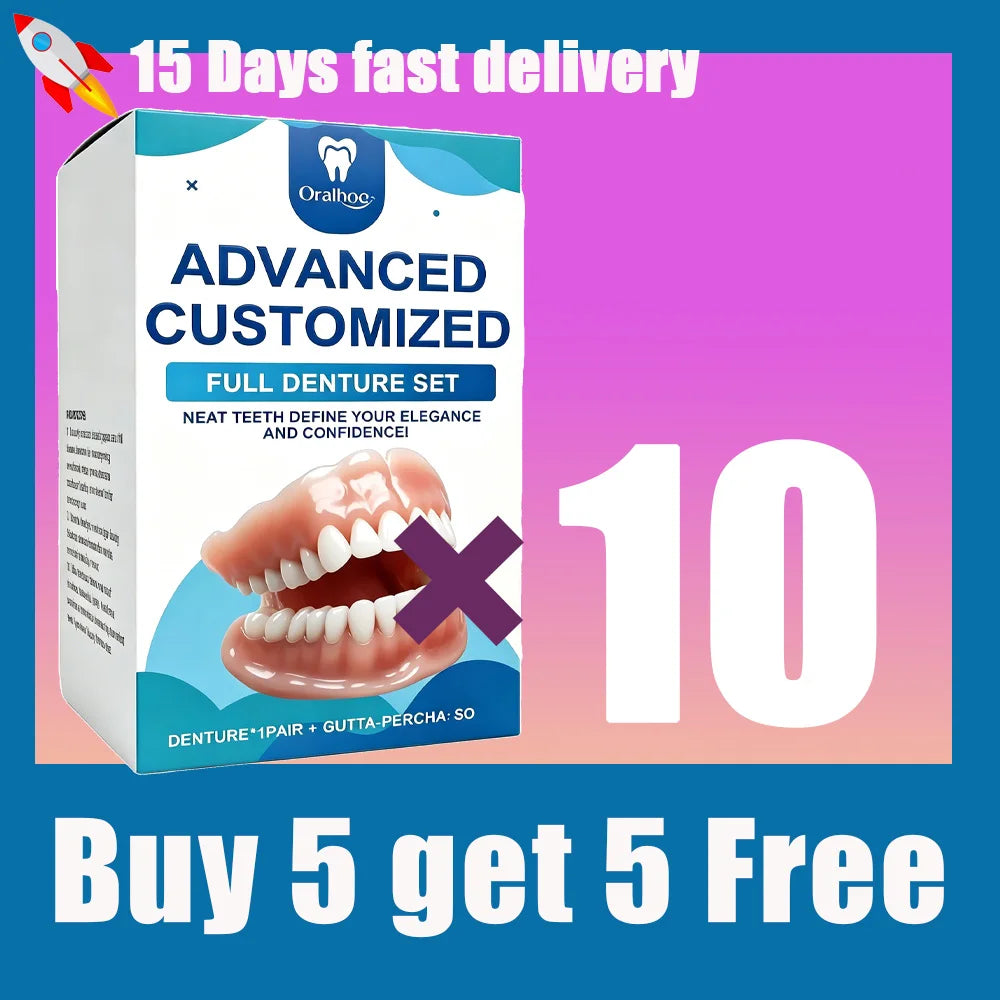 Realistic Full Denture Set Temporary False Teeth Veneers