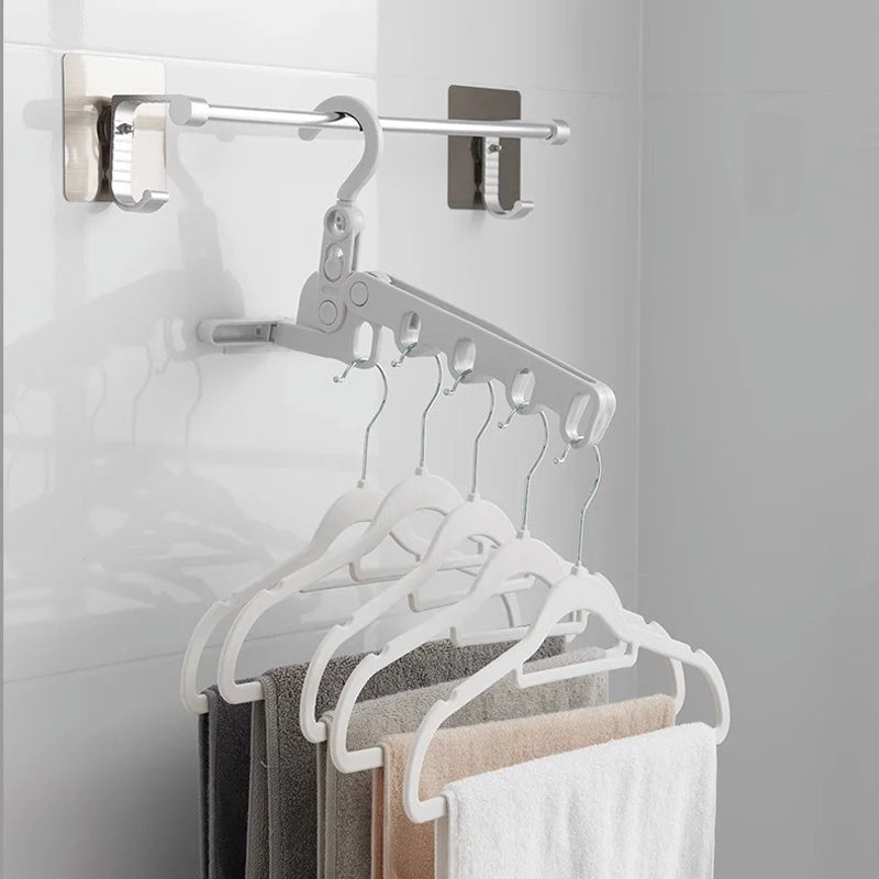 Foldable Five Hole Travel Drying Rack Portable Clothes Hanger Organizer