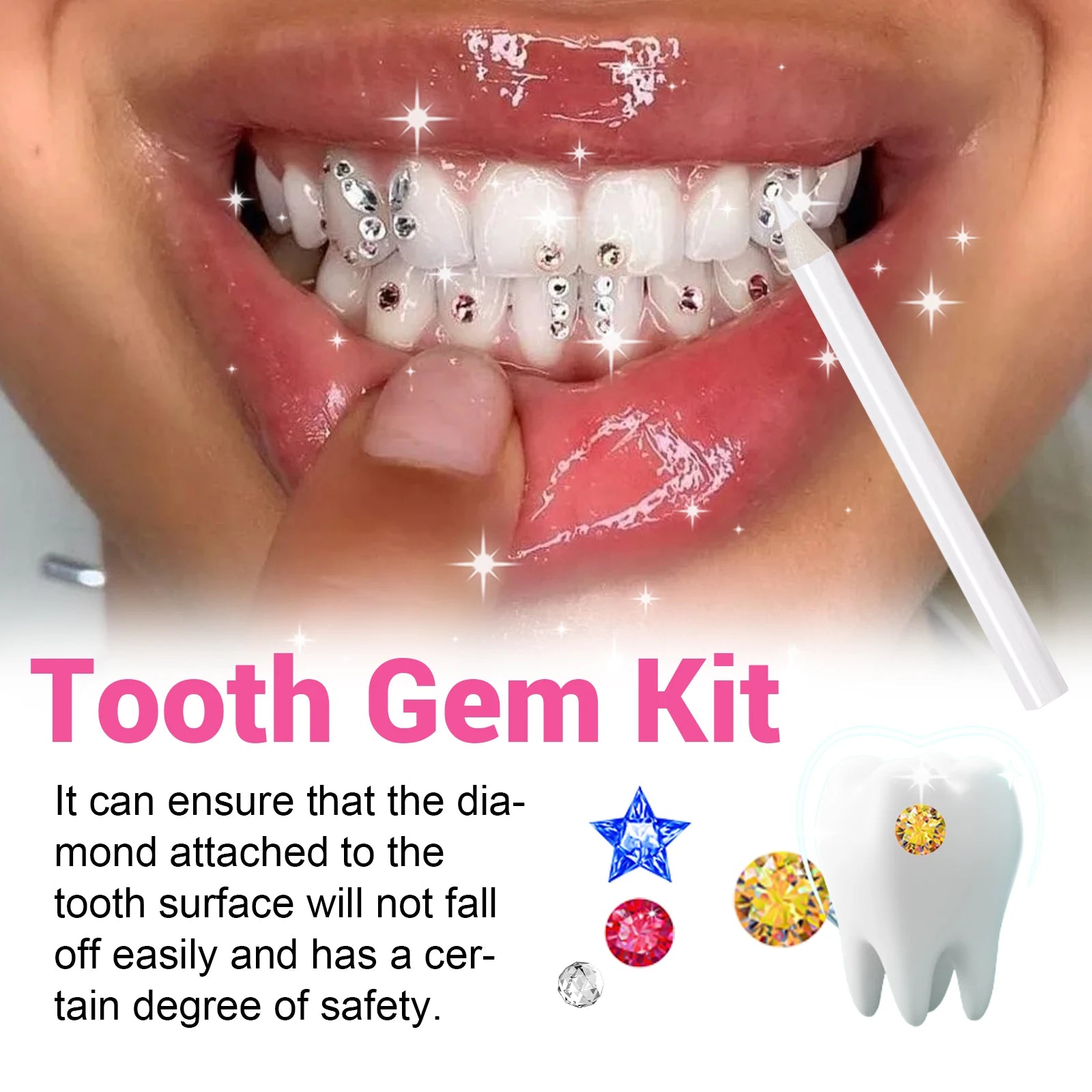 DIY Tooth Gems Kit Crystal Jewelry Teeth Decoration Set - 5
