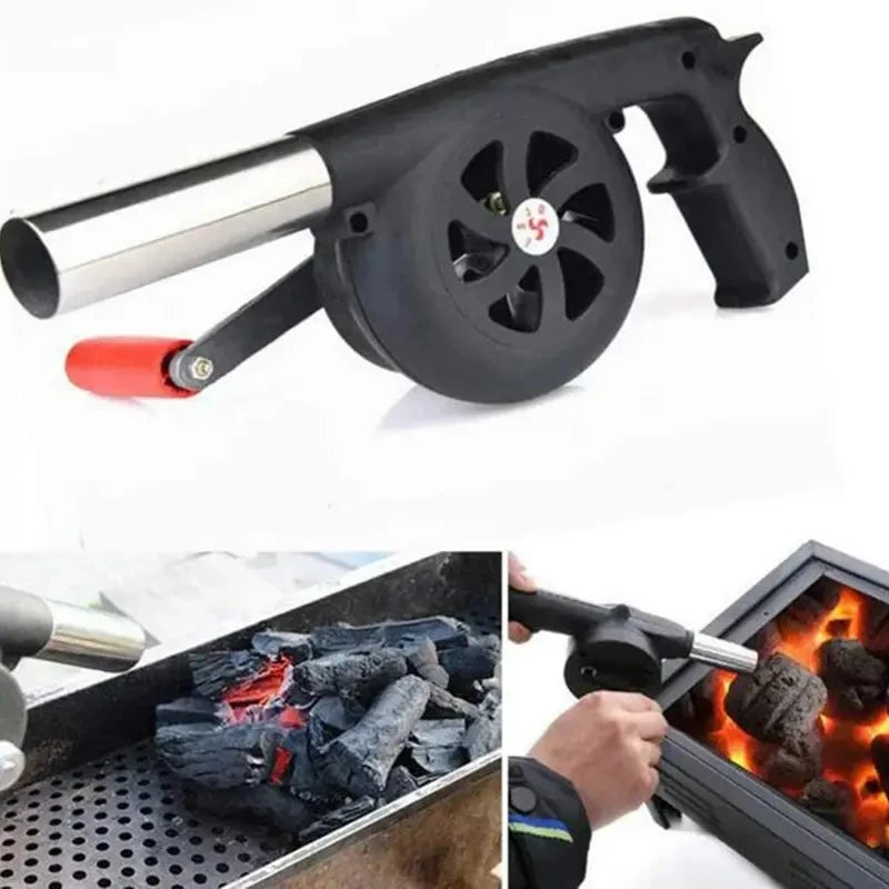 Portable BBQ Hand Blower Manual Air Fan for Charcoal Grill Fire Starter