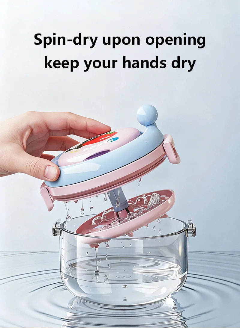 Denture Cleaning Box Storage Container With Drainage Tray - 14