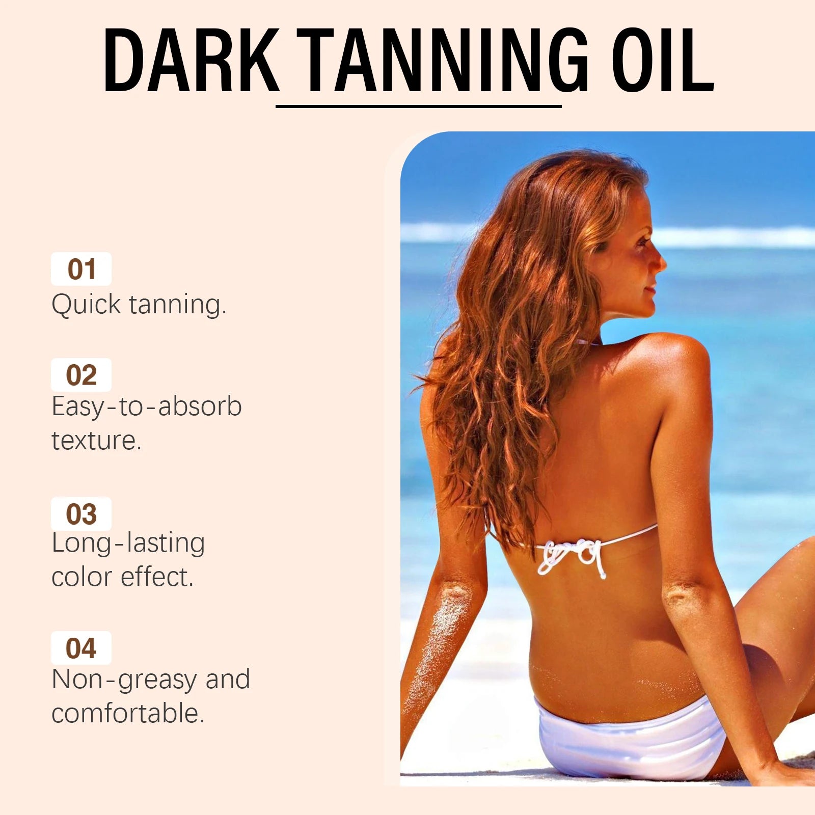 Coconut Oil Dark Tanning Oil Sun Lotion Deep Bronze - 10