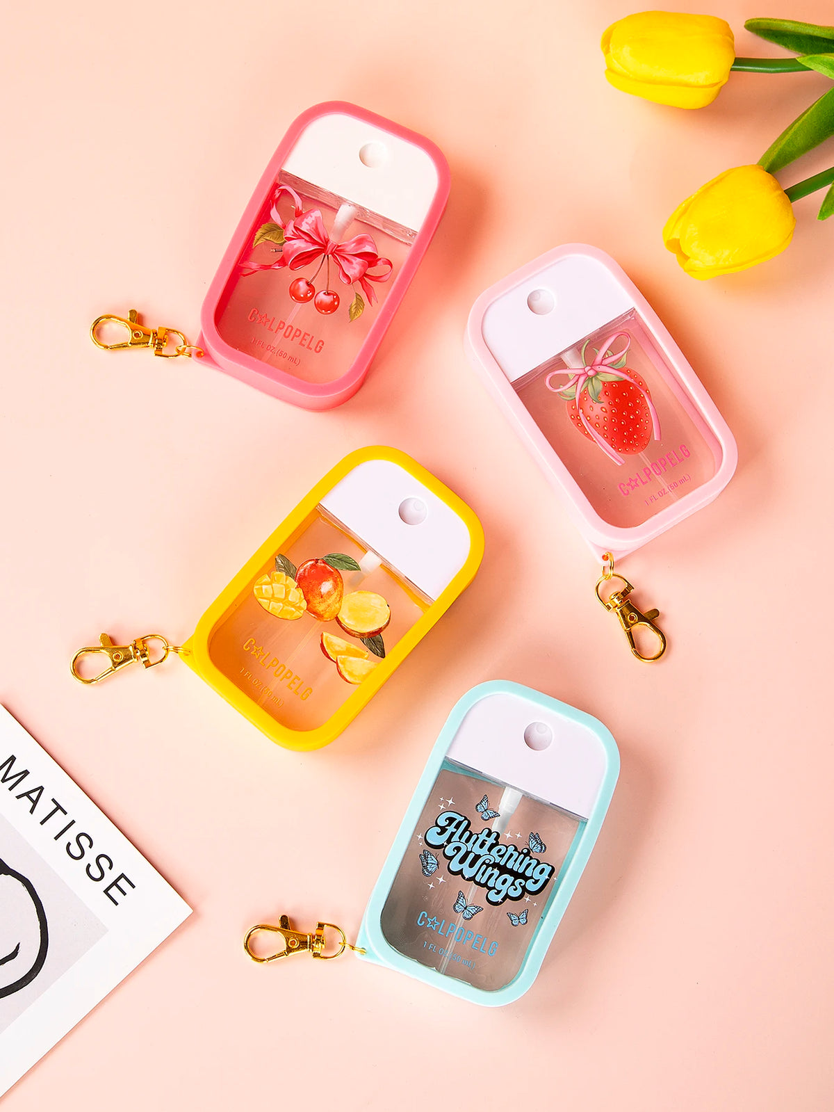 YOCITY 50ml Portable Air Freshener and Hand Sanitizer Spray with Keychain