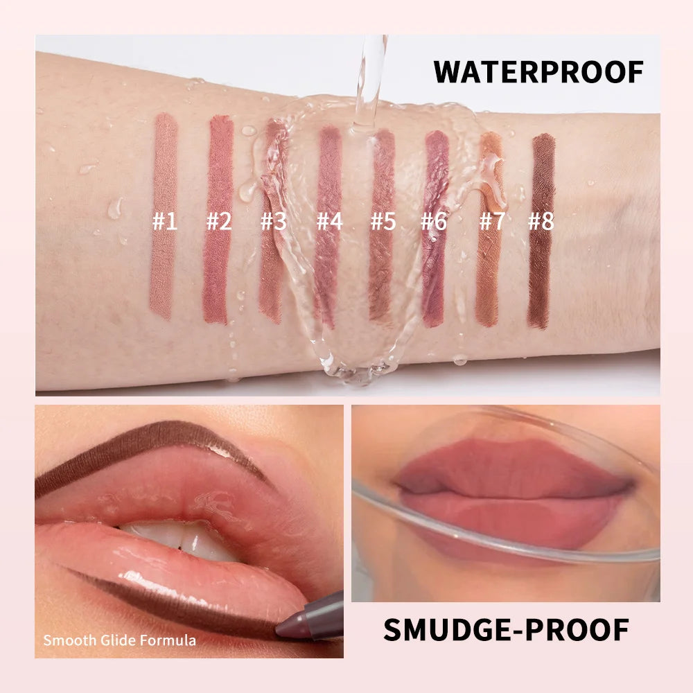 Stain Lip Liner Pencil Waterproof Long Lasting Matte Lip Contour Pen