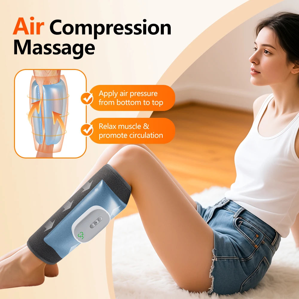 Wireless Air Pressure Calf Massager Electric Leg Compression Wrap - 25