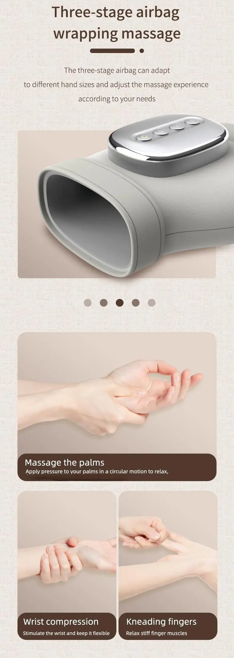 Hand Massager Finger Knuckle Stretching Deep Palm Kneading Machine - 20