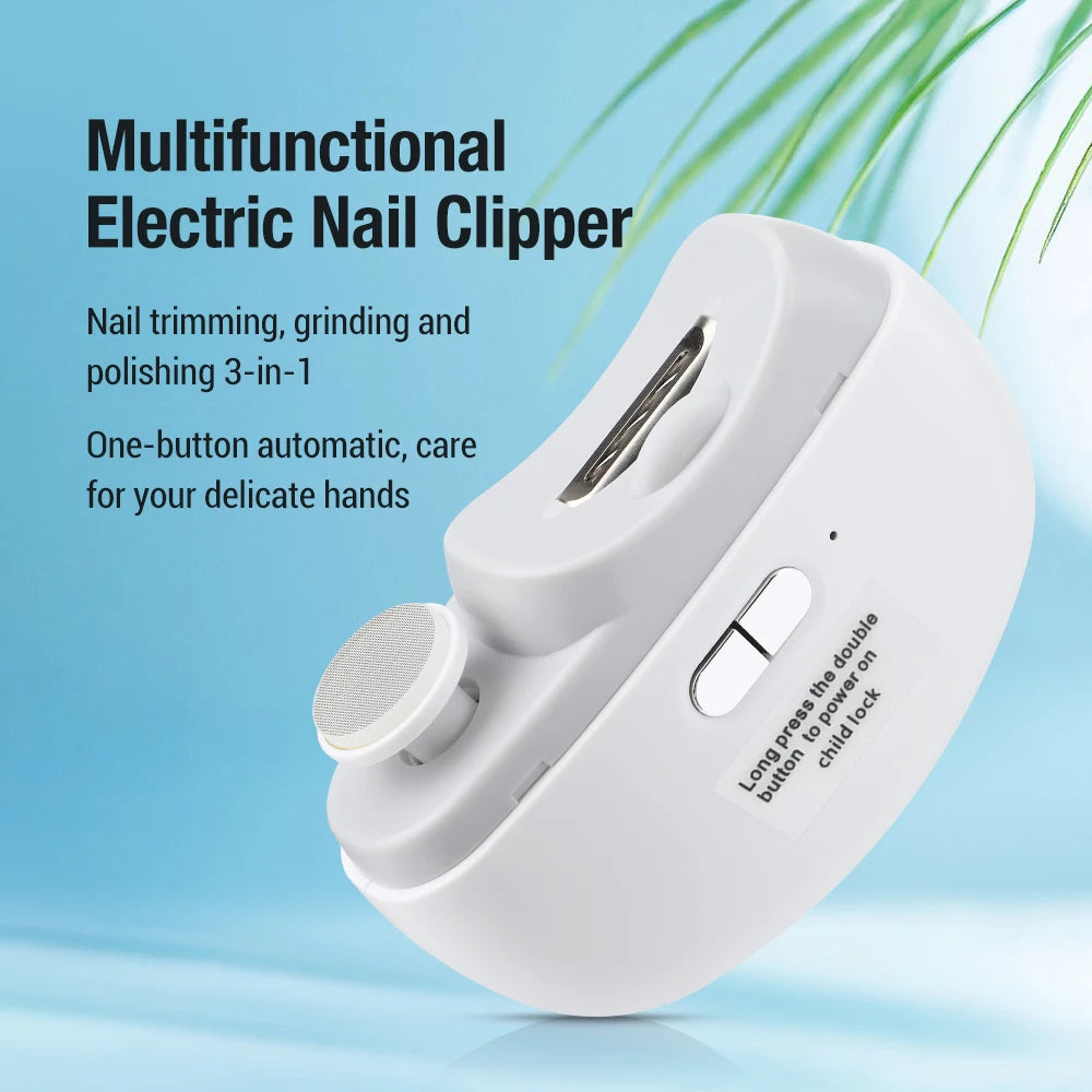 Electric Nail Clipper Automatic Fingernail Trimmer with Light