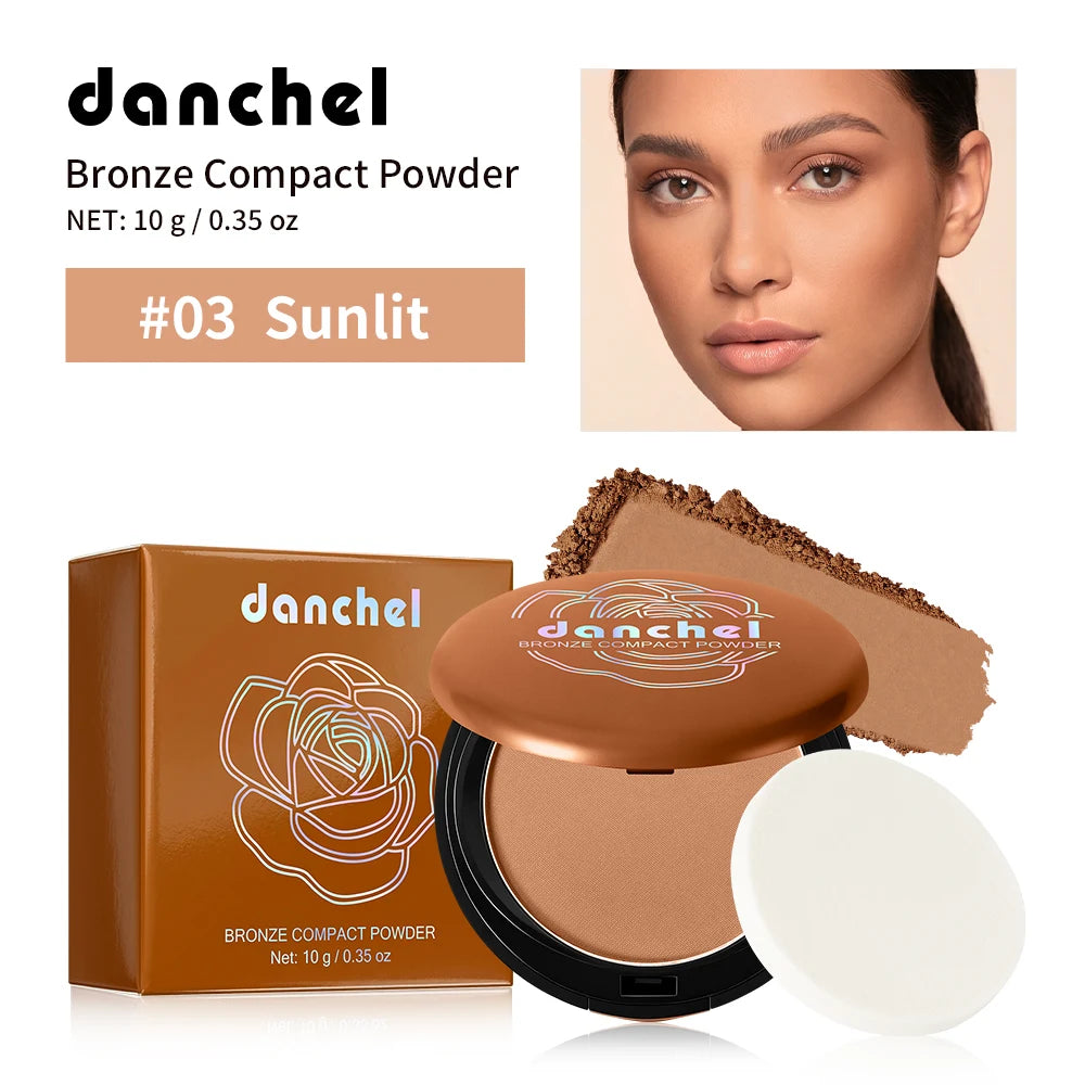 Matte Bronze Compact Powder Natural Setting Makeup