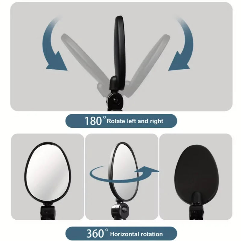 Adjustable Bike Mirror 360 Rotation Cycling Handlebar Rear View Accessory