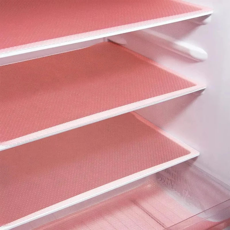 4 Pack Refrigerator Shelf Liners Washable Waterproof Fridge Mats - 14