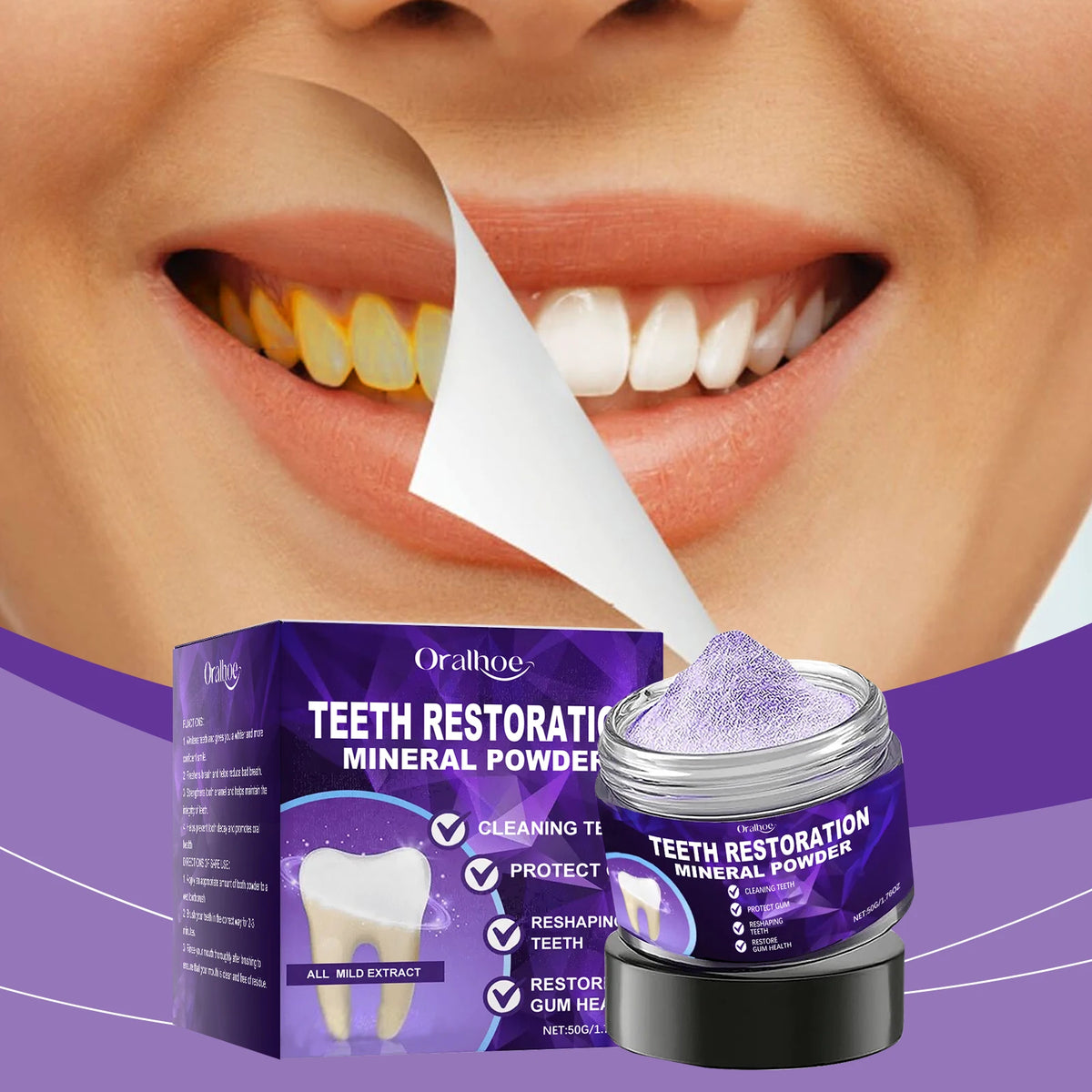 Teeth Whitening Powder Stain Remover Tooth Polish