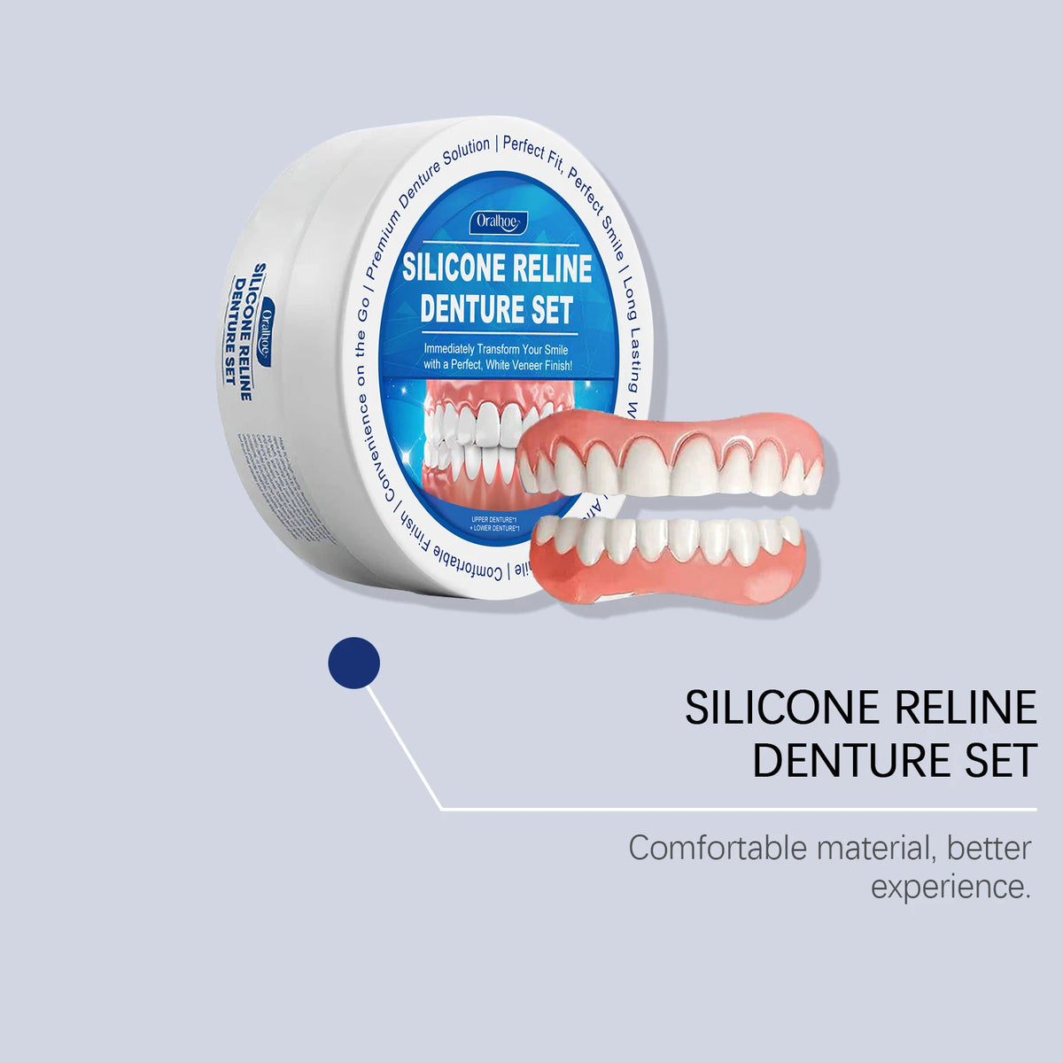 Soft Silicone Denture Reline Kit Temporary Dental Repair
