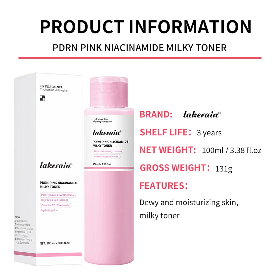 PDRN Pink Niacinamide Milky Toner Hydrating Facial Lotion