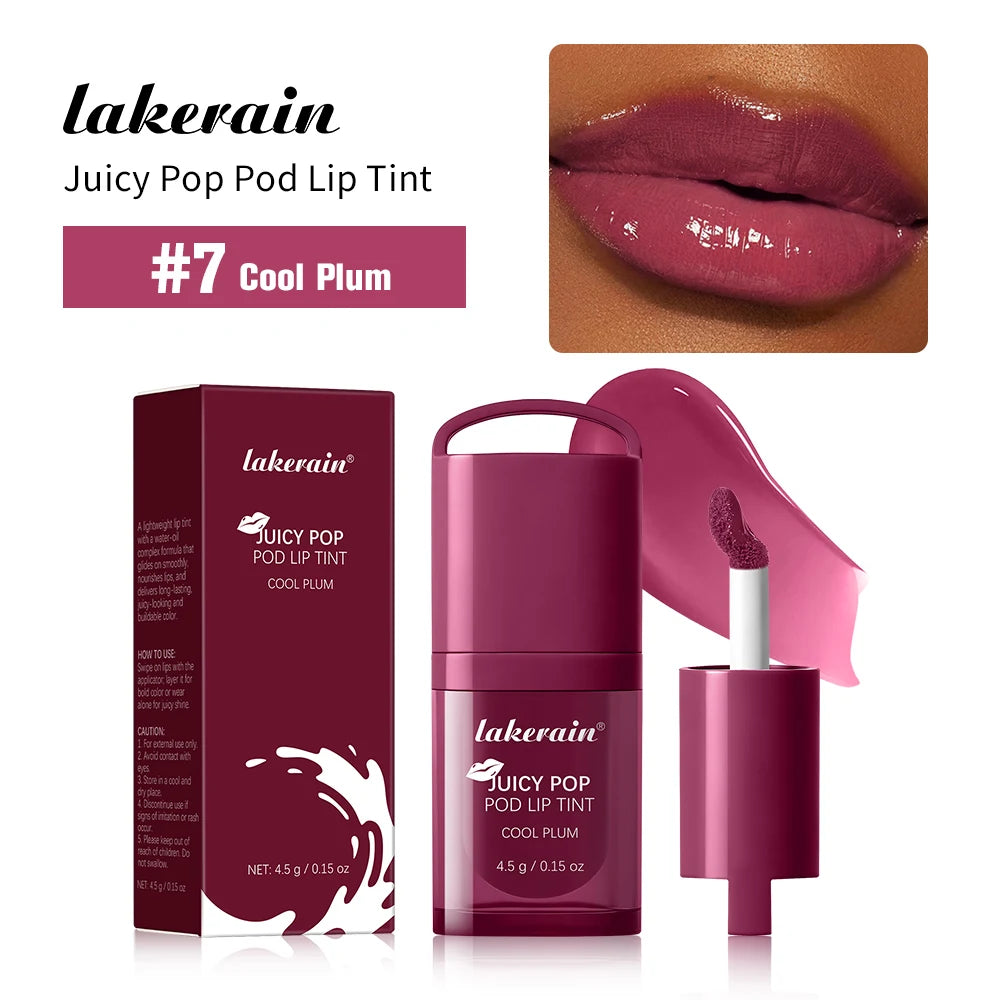 Lakerain Juicy Pop Pod Lip Tint Moisturizing Gloss Stain Makeup