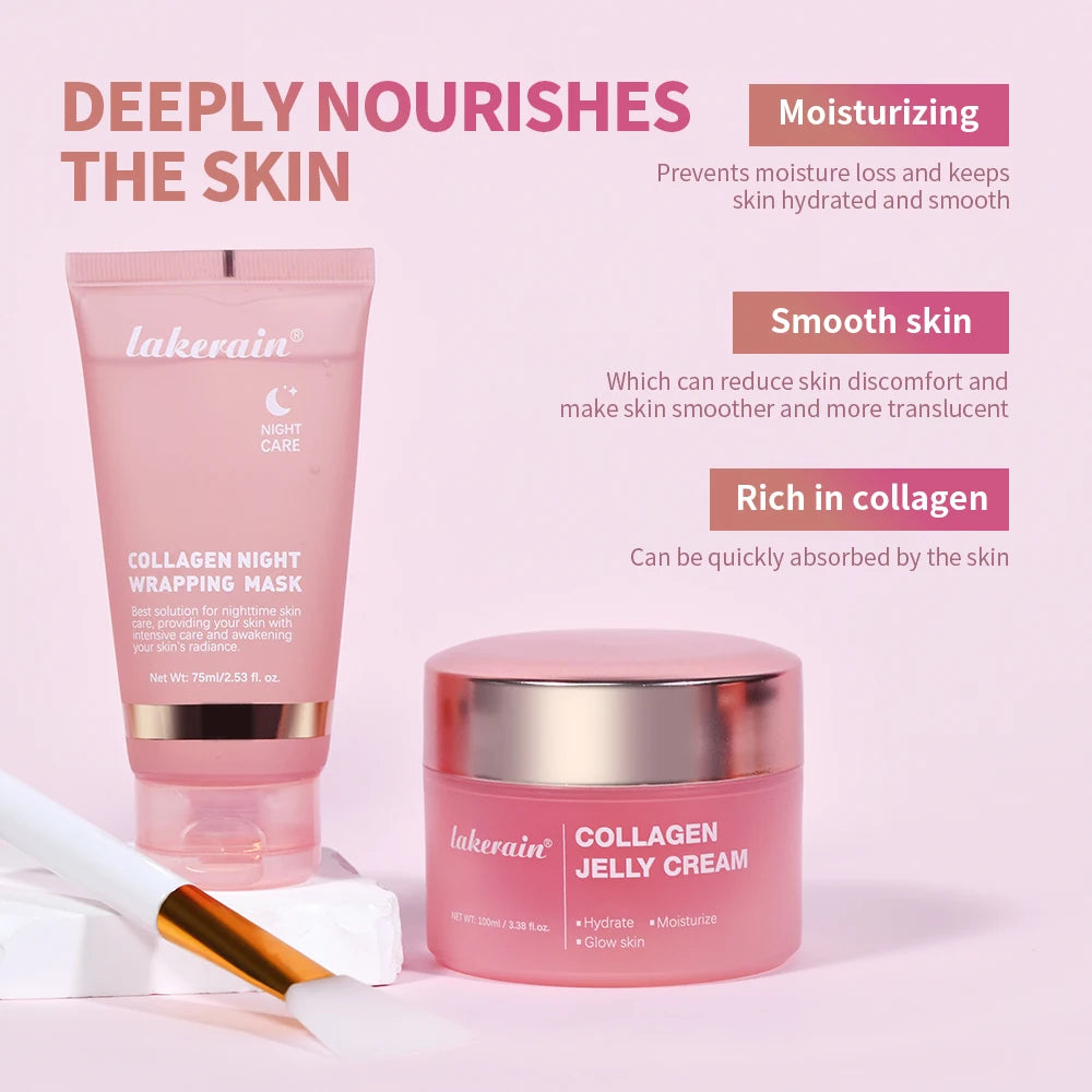 Collagen Jelly Cream Peel-Off Overnight Mask Hydrating Firming Skincare