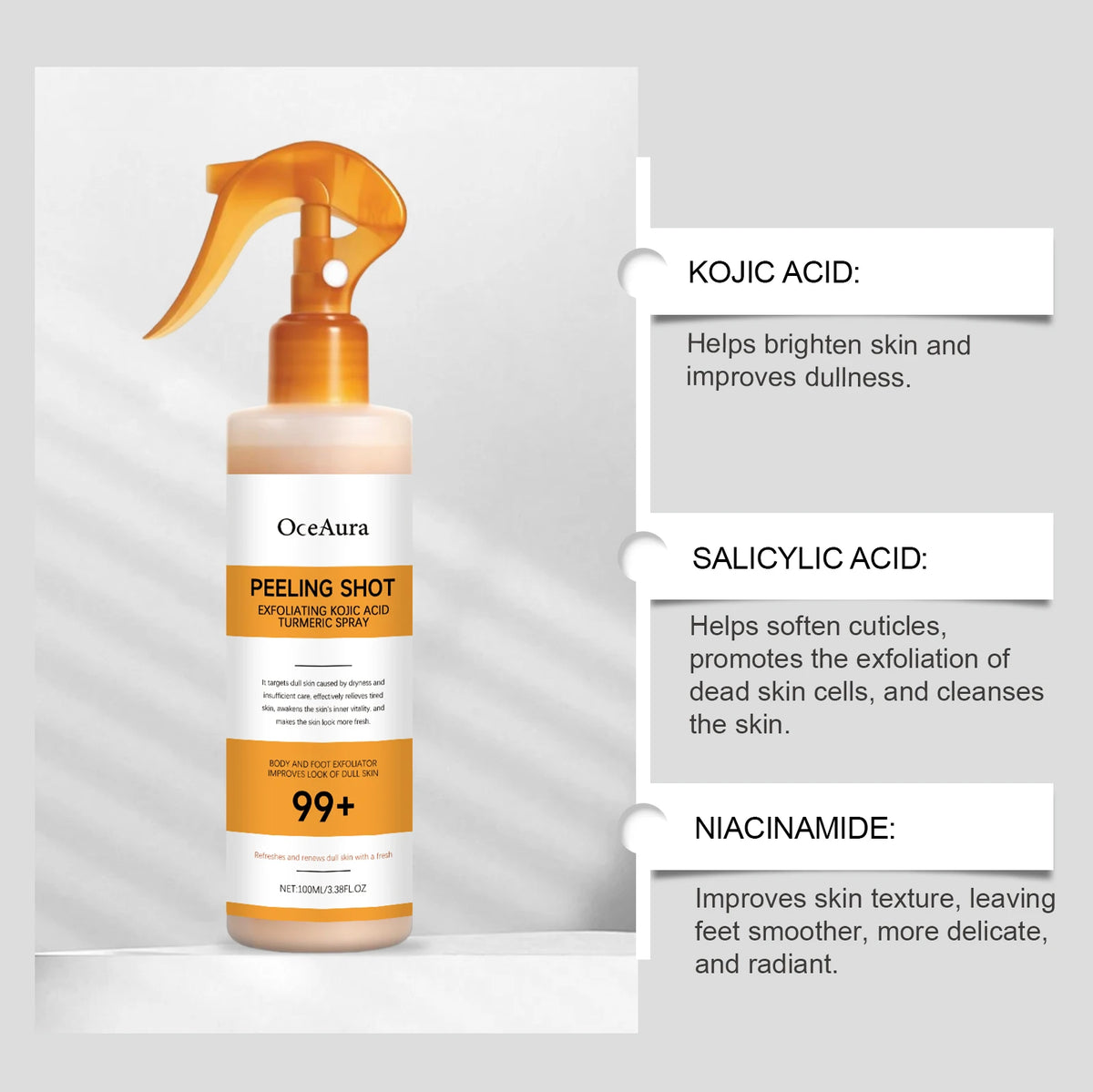 Moisturizing Skin Brightening Serum Foot Care Spray