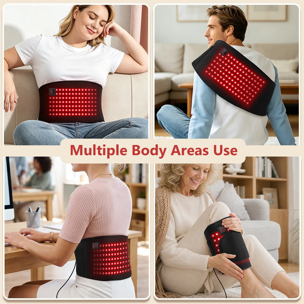 USB Red Light Waist Belt Heating Pad for Cramps and Back Pain - 10