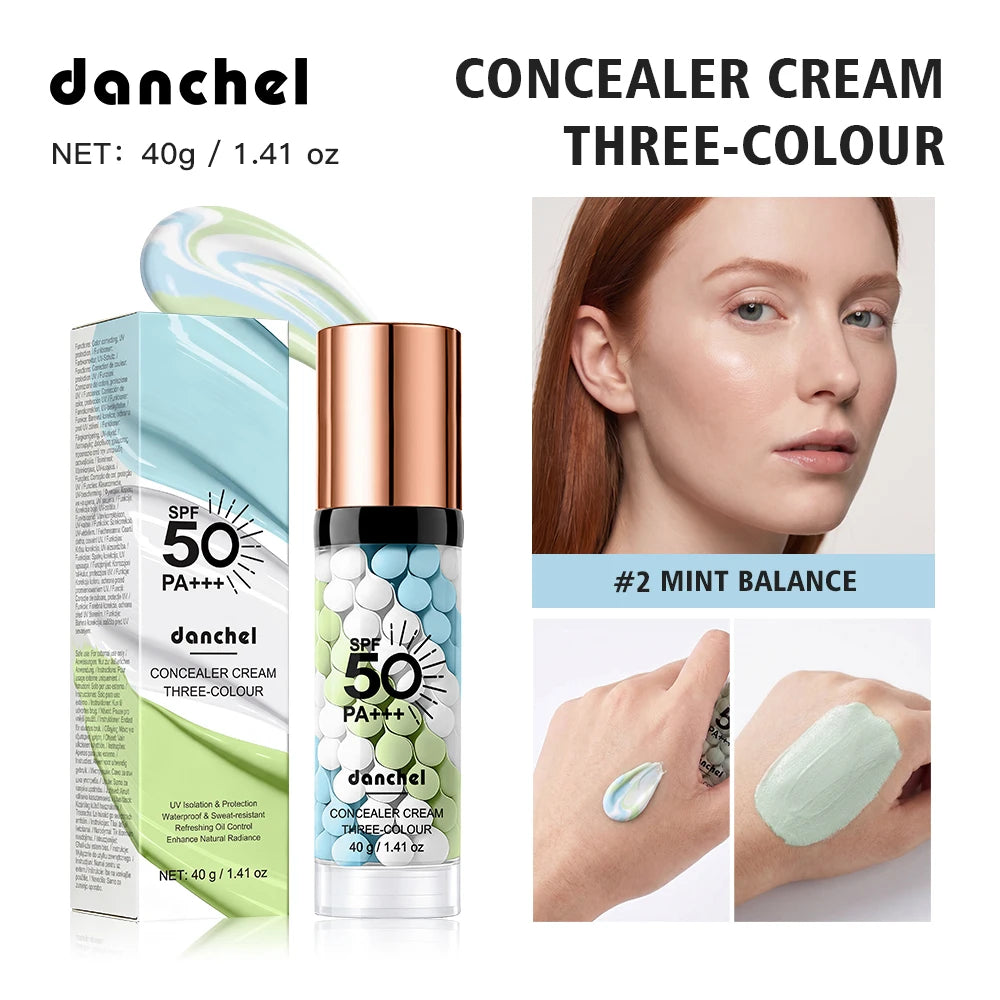 Three Color Face Primer and Hydrating Concealer Isolation Cream - 21