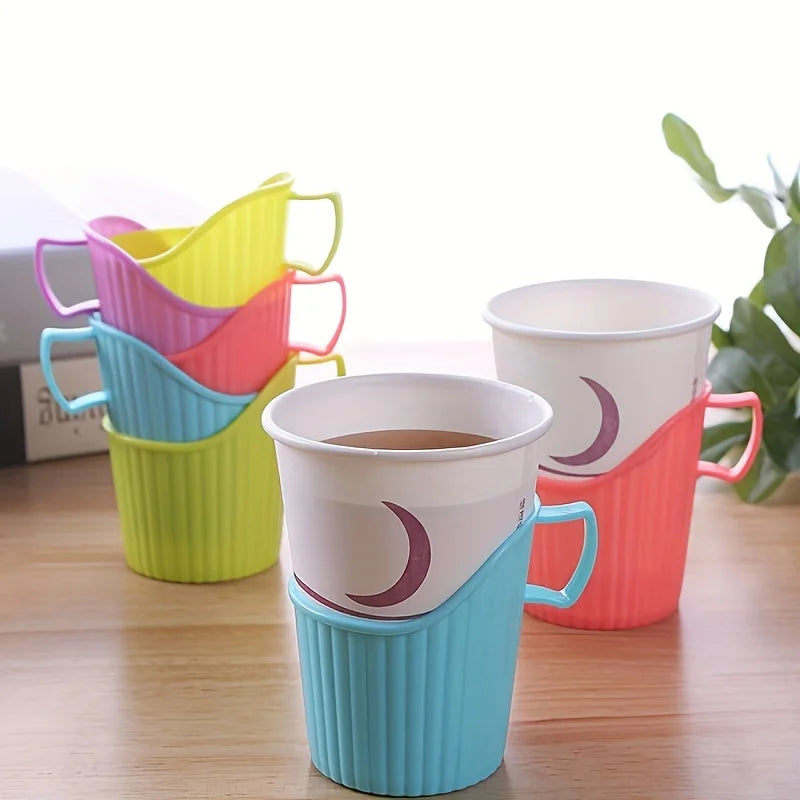 Reusable Disposable Paper Cup Holder Anti Scalding Sleeve Set - 11