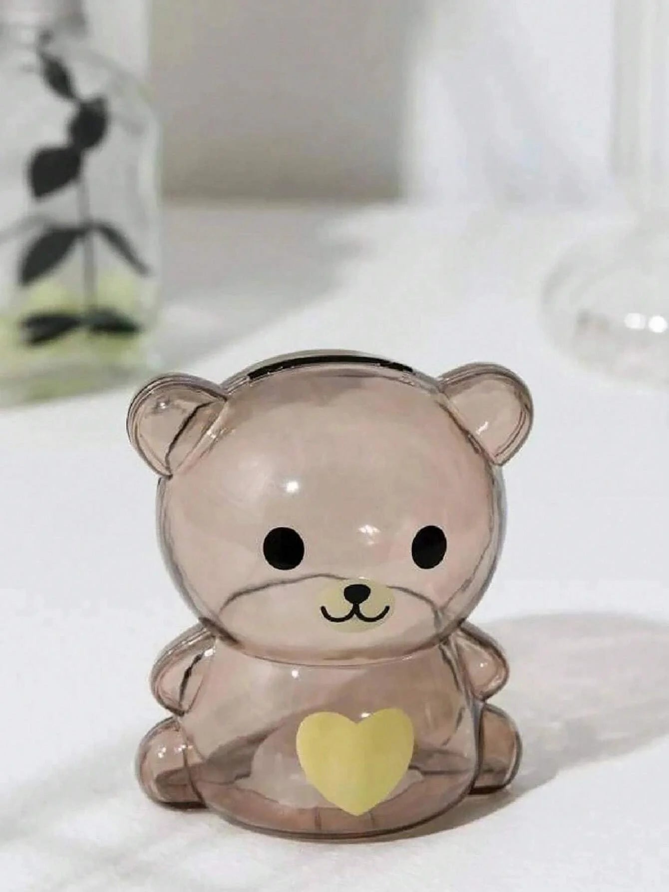 Transparent Bear Piggy Bank Creative Cartoon Money Saving Box Decor - 2