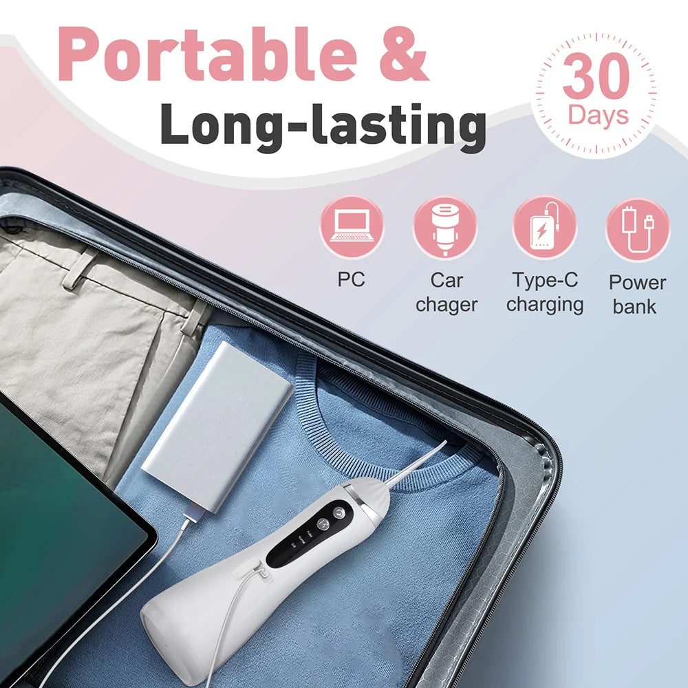 Portable Oral Irrigator Rechargeable Dental Water Flosser