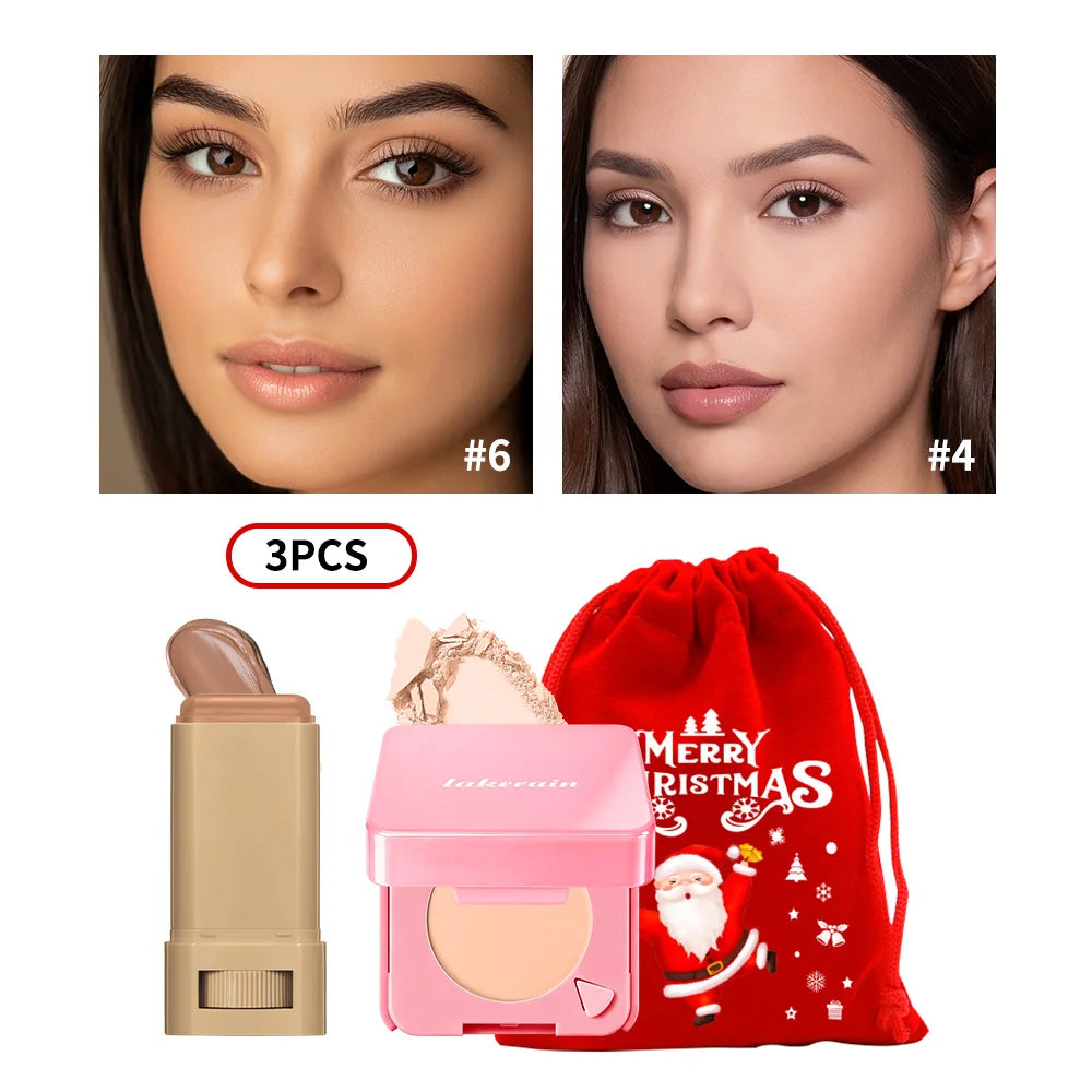 Lakerain Matte Foundation Stick and Pressed Setting Powder Kit