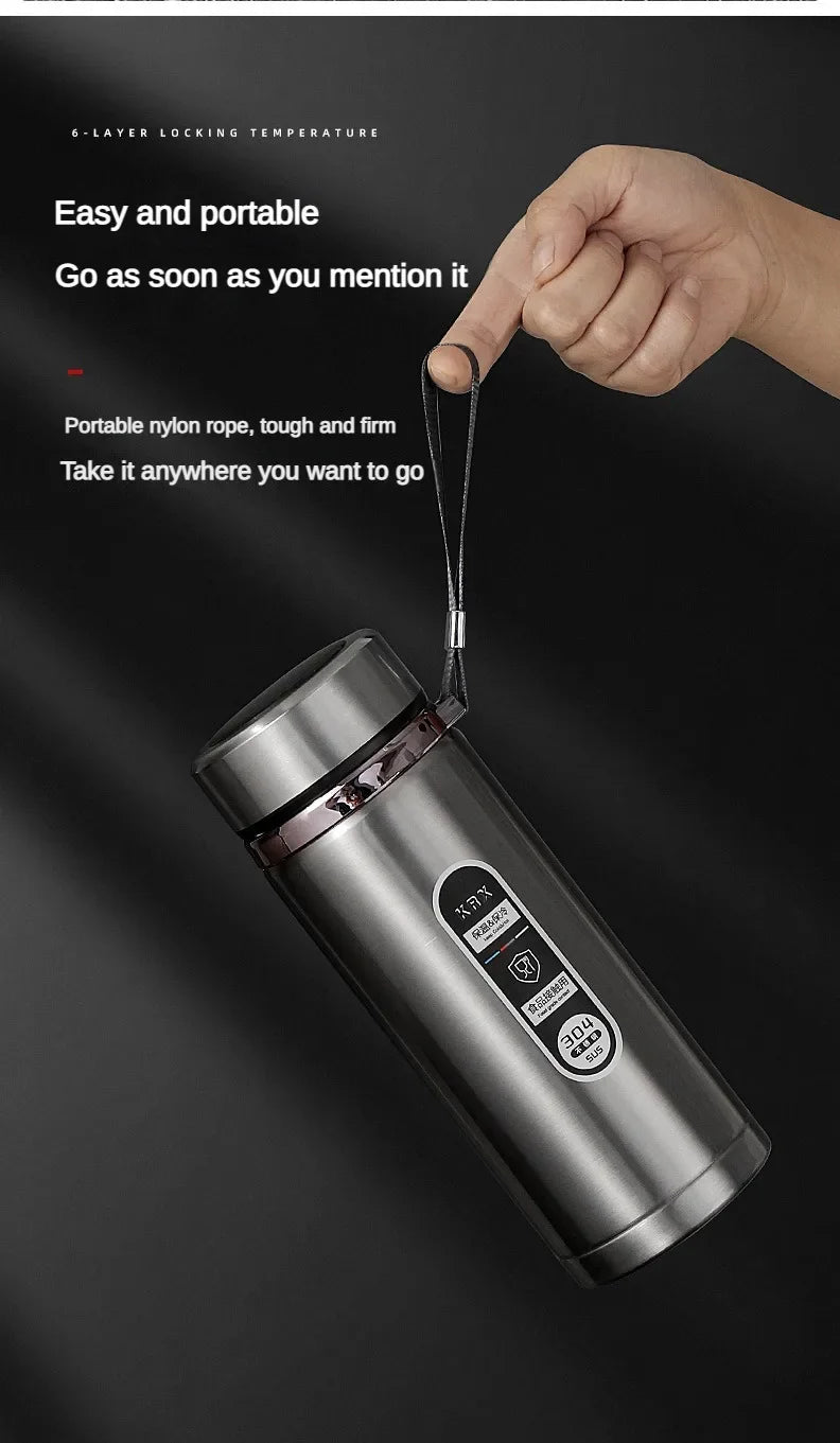 SoftAura Smart Thermos Bottle LED Temperature Display Vacuum Flask 500ml - 12