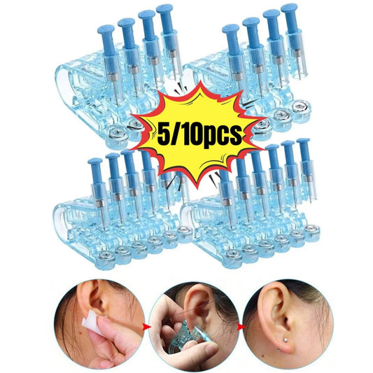Disposable Ear Piercing Gun Kit Sterile Safety Studs Piercer Tool Set