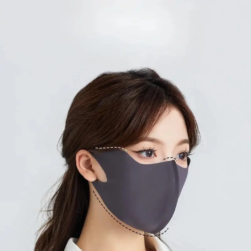 Ice Silk Sunscreen Mask UV Protection Breathable Summer Face Cover