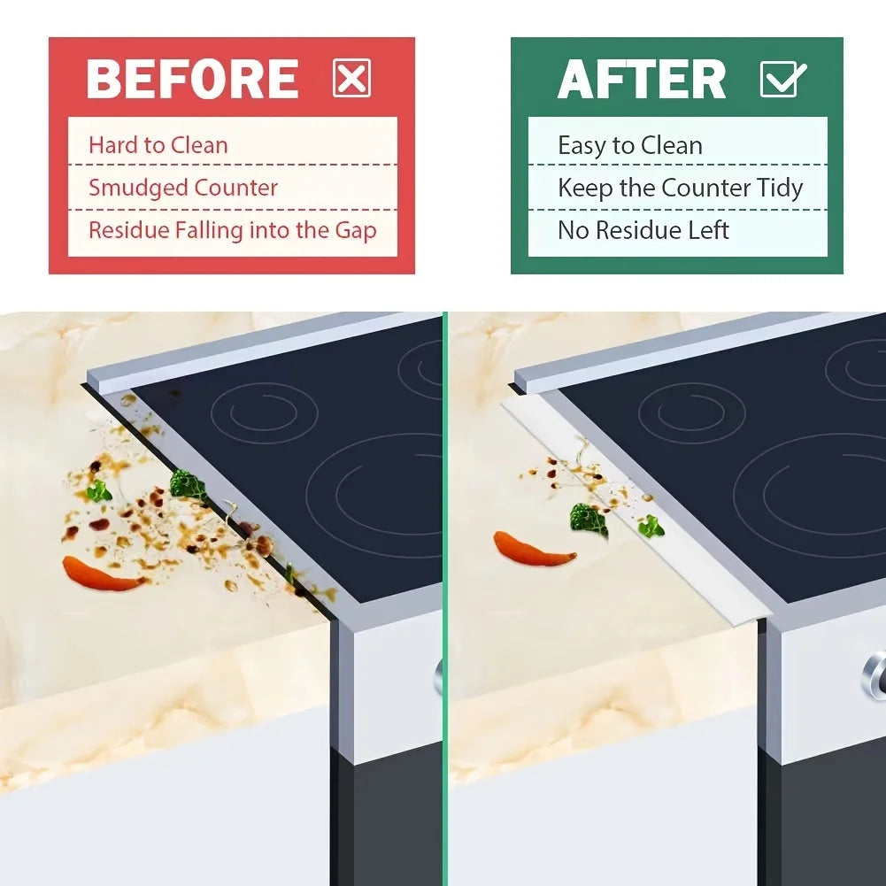 Silicone Stove Gap Cover Kitchen Counter Sealing Strip Oil Proof - 3