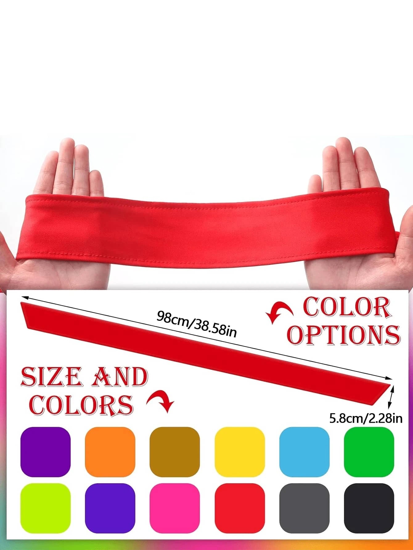Unisex Sweatband Sports Headband Moisture Wicking Athletic Hair Tie