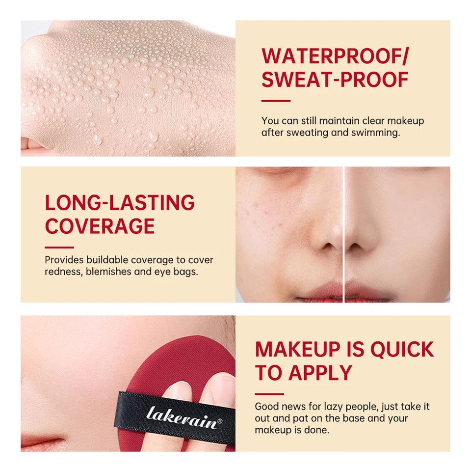 Waterproof Cushion Foundation Refill Long Lasting Korean Makeup CC Cream