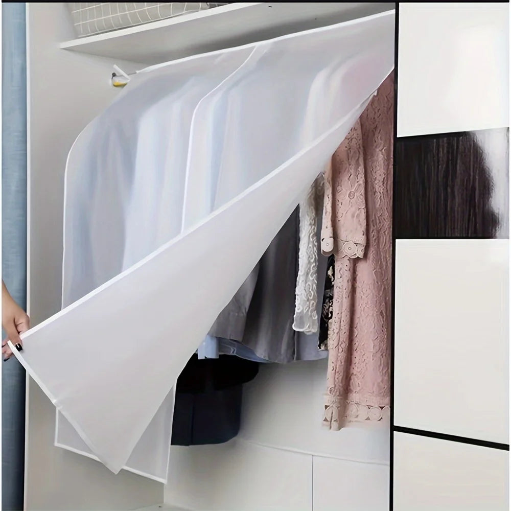 4pcs Garment Bag Set Translucent Clothes Dust Cover Hanging Organizer