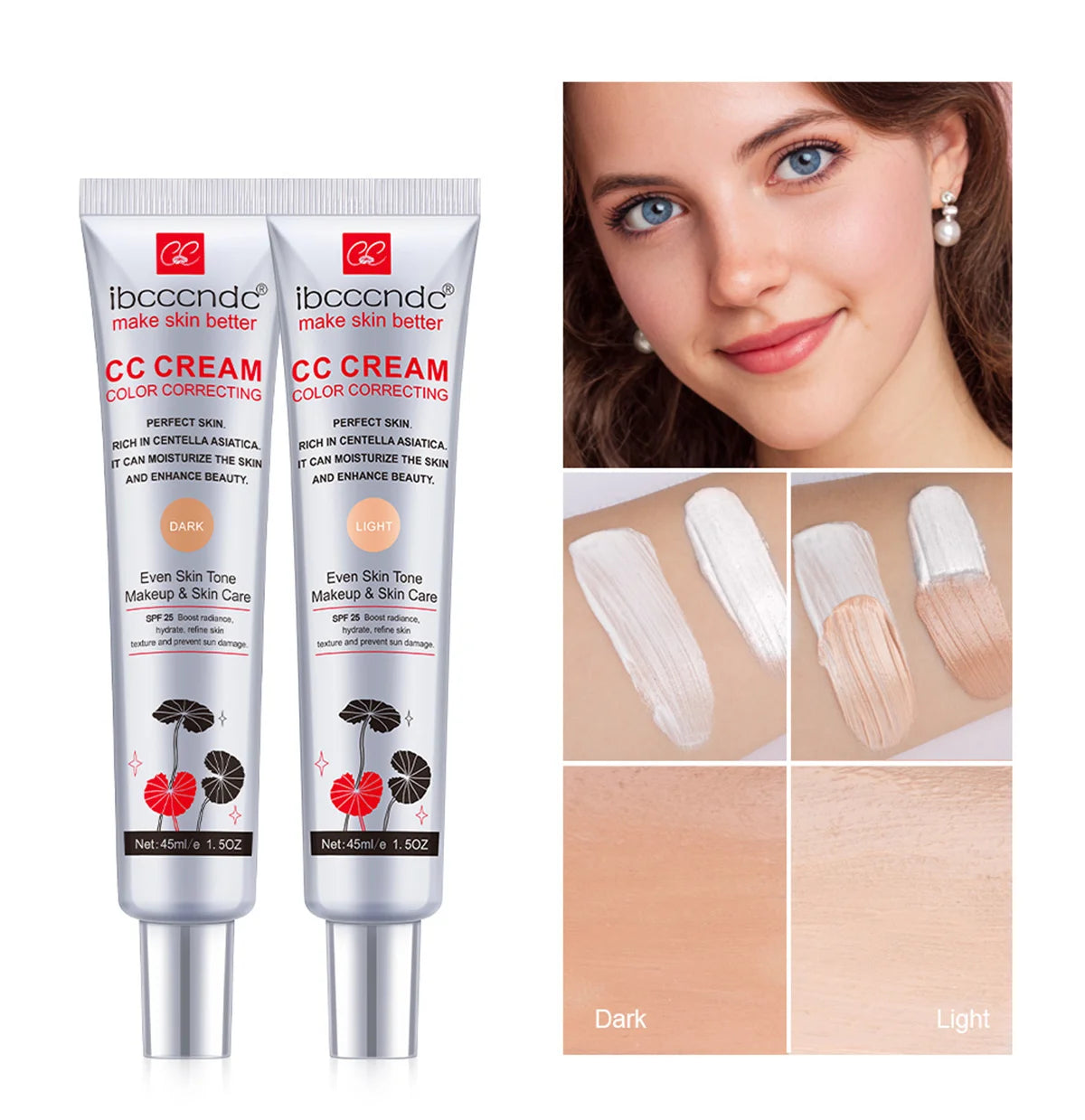 Color Correcting CC Cream Moisturizing Waterproof Makeup Foundation