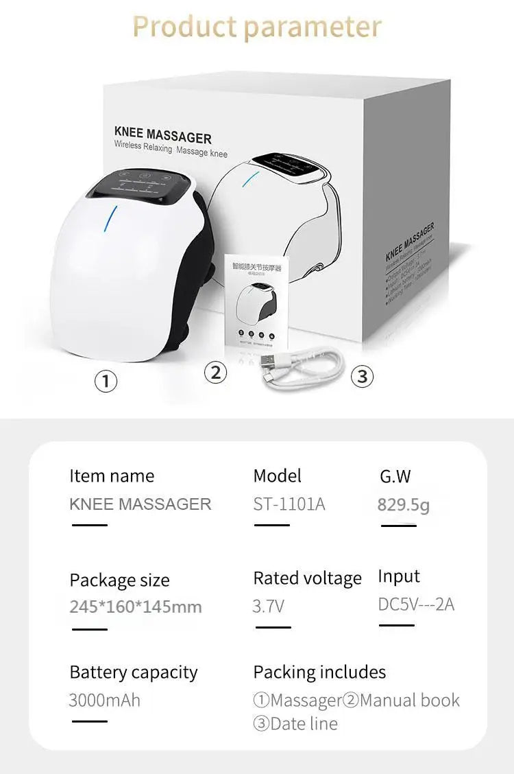Portable 3-in-1 Knee Massager Joint Relaxation Machine - 13