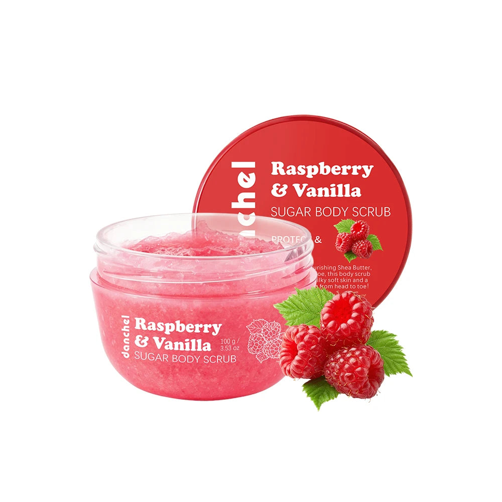 Raspberry Vanilla Sugar Body Scrub Exfoliating Skin Care - 19