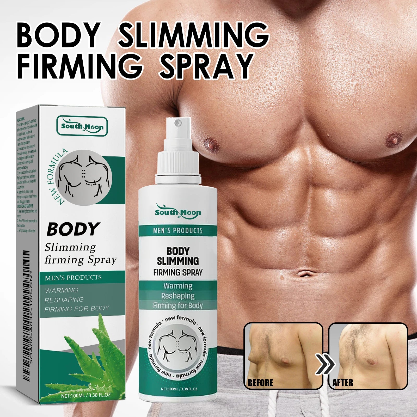 Gynecomastia Removal Spray Male Breast Fat Reduction Oil - 7