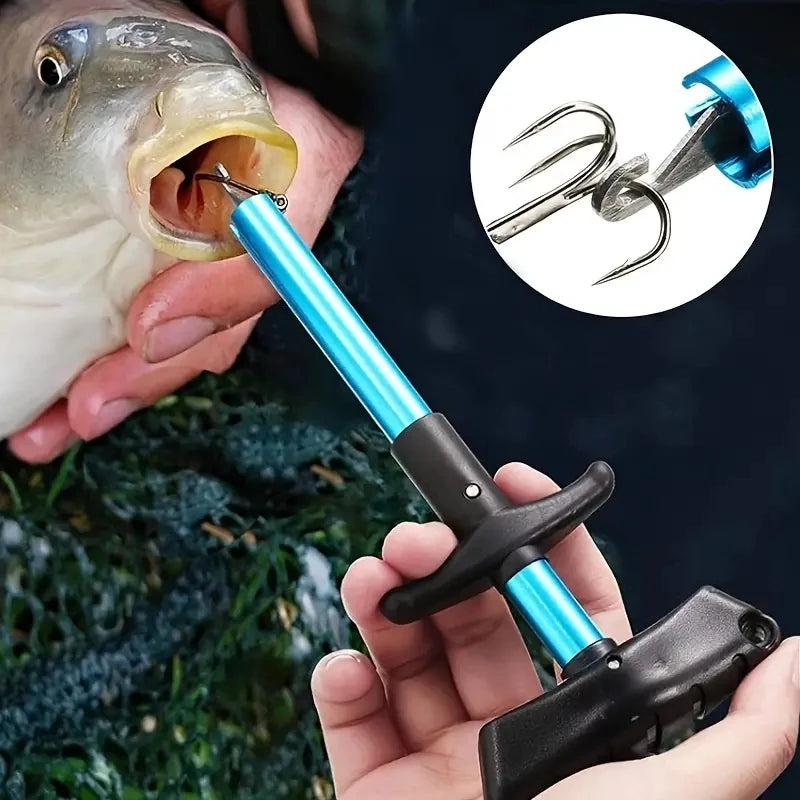 Aluminum Fish Hook Extractor T-Handle Dehooker Fishing Tool - 1