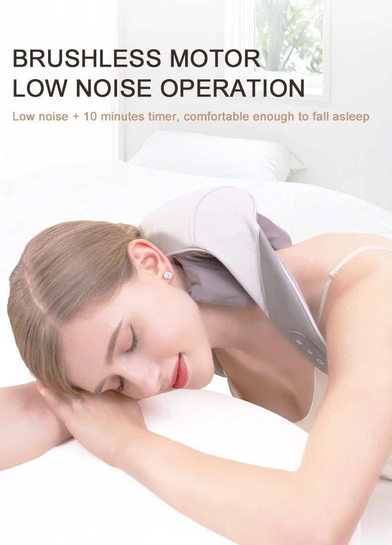 Wireless Neck and Back Massager 6D Deep Tissue Kneading Pillow - 14