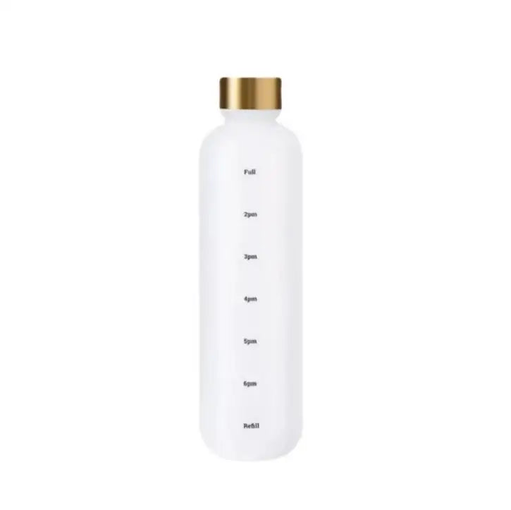 1000ml Motivational Water Bottle with Time Marker Leakproof Sport Jug - 10