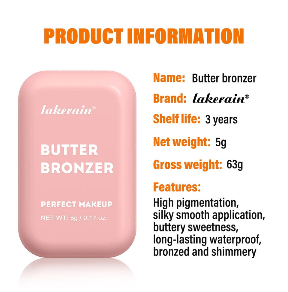Lakerain Butter Bronzer Powder Contour Makeup Palette - 15